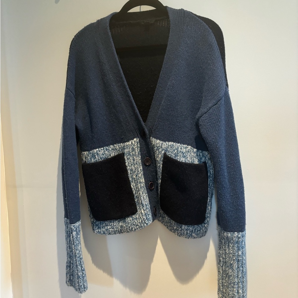 Cos wool color blocked cardigan